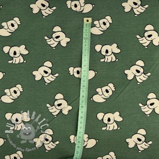 Jersey Koalas dark green digital print ORGANIC