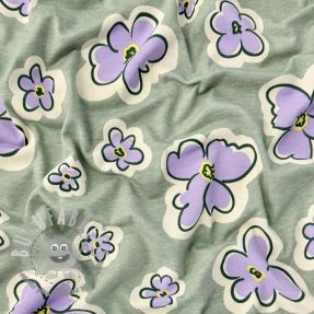 Jersey Flowers dark mint melange