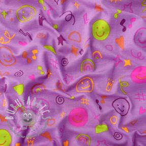 Jersey Neon doodles lavender