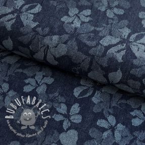 JEANS JACQUARD Flowery indigo