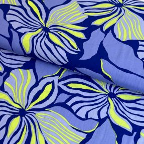 Viskóza ECOVERO Florals cobalt digital print