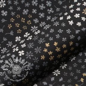 Tessuto decorativo jacquard Flower Mix Sprinkle metallic deluxe