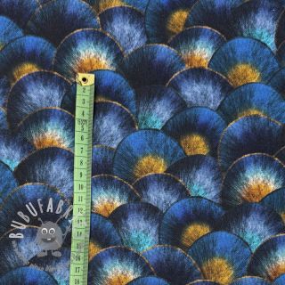 Tessuto decorativo Scale Peacock Feather digital print