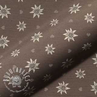 Tessuto decorativo jacquard DOUBLE FACE Landhaus Edelweiss taupe