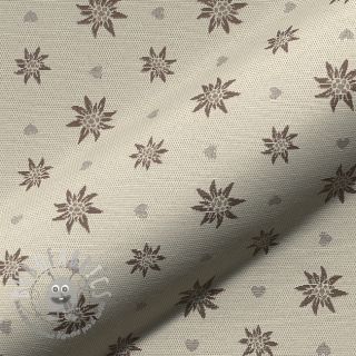 Tessuto decorativo jacquard DOUBLE FACE Landhaus Edelweiss taupe