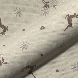 Dekoračná látka jacquard DOUBLE FACE Landhaus Mixed Icon taupe