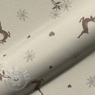 Tessuto decorativo jacquard DOUBLE FACE Landhaus Mixed Icon taupe