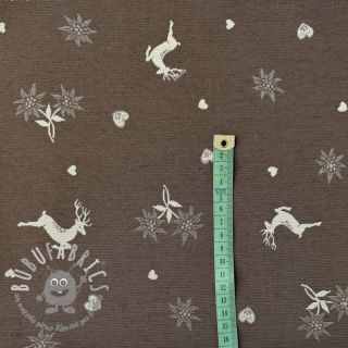 Tessuto decorativo jacquard DOUBLE FACE Landhaus Mixed Icon taupe