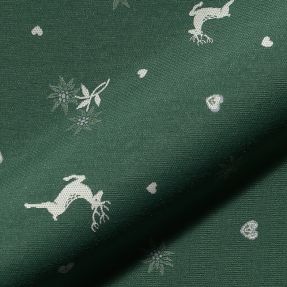 Dekoračná látka jacquard DOUBLE FACE Landhaus Mixed Icon forest green