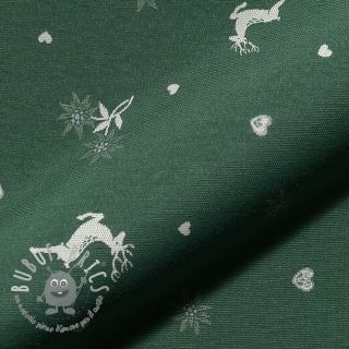 Tessuto decorativo jacquard DOUBLE FACE Landhaus Mixed Icon forest green