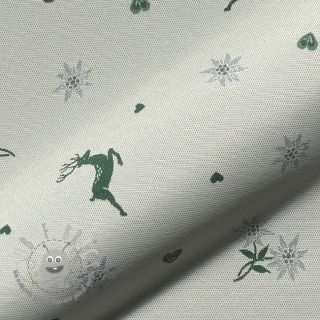 Tessuto decorativo jacquard DOUBLE FACE Landhaus Mixed Icon forest green