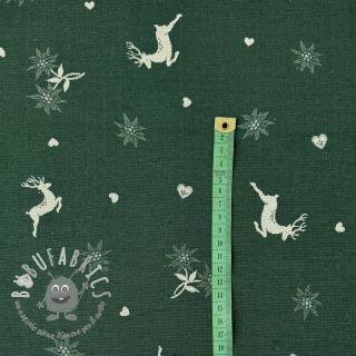 Tessuto decorativo jacquard DOUBLE FACE Landhaus Mixed Icon forest green