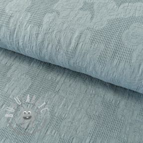 Tessuto di cotone JACQUARD Abstract ocean green