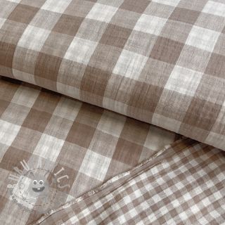 Mussola/Doppia garza Double sided CHECKS MINI sand