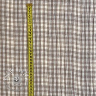 Mussola/Doppia garza Double sided CHECKS MINI sand