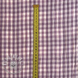 Mussola/Doppia garza Double sided CHECKS MINI grape