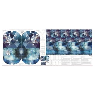 Teplákovina Ice Crystals PANEL SET FOR ADULTS digital print