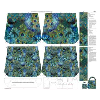 Dekoračná látka BAG Peacock design panel