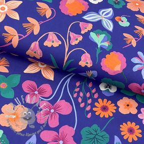 Tessuto di cotone NERIDA HANSEN Meadow flower royal blue digital print