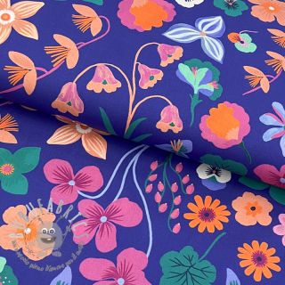 Tessuto di cotone NERIDA HANSEN Meadow flower royal blue digital print