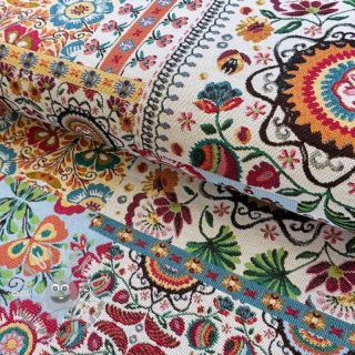 Tessuto decorativo jacquard Ethnic multico