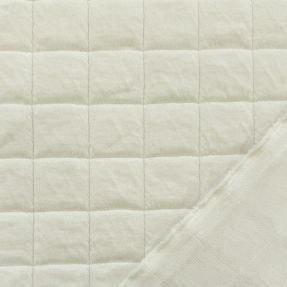 Prešívaná látka Square jacquard off white