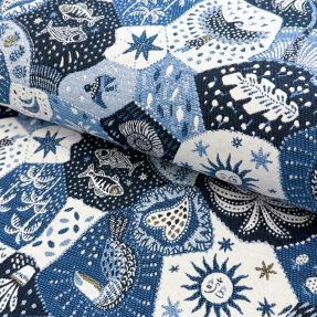 Dekoračná látka jacquard Tucan allover bleu