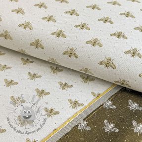 Tessuto decorativo jacquard Busy blanc