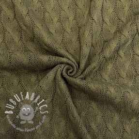 Tessuti per maglioni Jacquard CABLE camo green