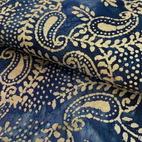 Bavlnená látka VOILE BATIK NEW design B dark cobalt