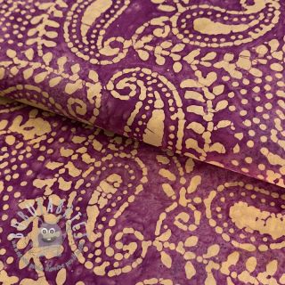 Tessuto di cotone VOILE BATIK NEW design B violet