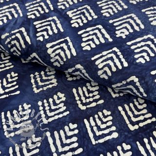 Tessuto di cotone BATIK NEW INDIGO design C