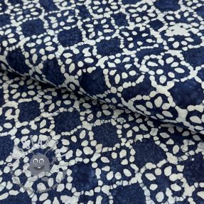 Tessuto di cotone BATIK NEW INDIGO design D