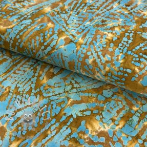 Tessuto di cotone BATIK NEW design F gold