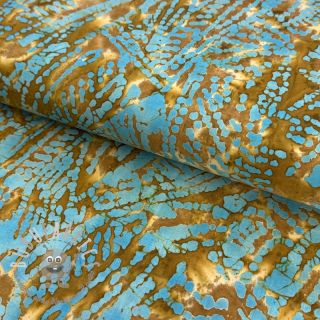 Tessuto di cotone BATIK NEW design F gold