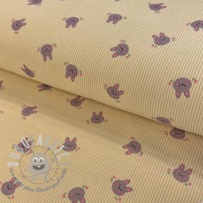 Velluto a coste STRETCH Small bunny design G