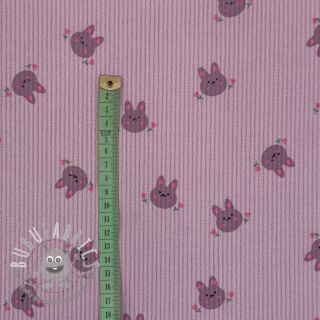 Velluto a coste STRETCH Small bunny design E