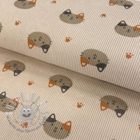 Velluto a coste STRETCH Cute animals design G