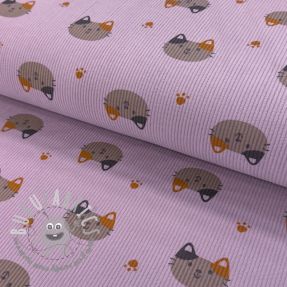 Velluto a coste STRETCH Cute animals design H