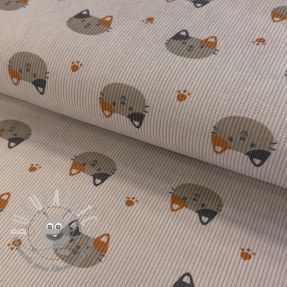 Velluto a coste STRETCH Cute animals design I