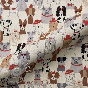 Tessuto decorativo Linenlook Dog Dress Up