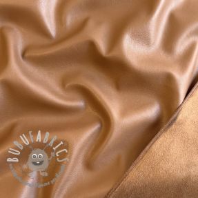 Ecopelle per abbigliamento SUEDE cognac