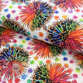 Jersey Pencil explosion circles digital print