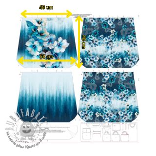 Tessuto decorativo BAG Big Tropical Floral panel