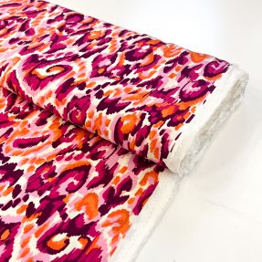 Viscosa STRETCH Ikat fuchsia