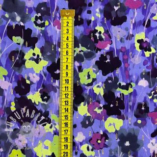 Viscosa LUREX Dark night flowers digital print