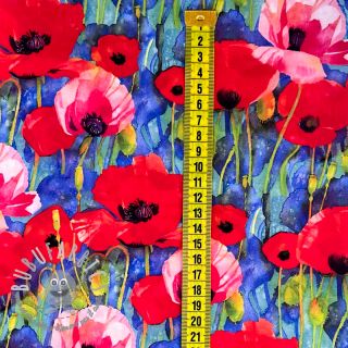 Viscosa RADIANCE Poppies digital print