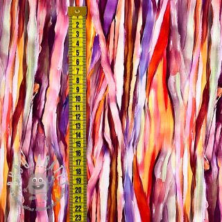 Viscosa RADIANCE Abstract stripes pink digital print