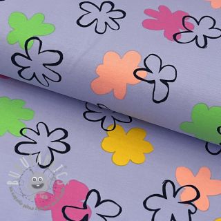 Jersey Flower prints purple