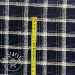 Scottish Check YARN DYED BRUSHED navy